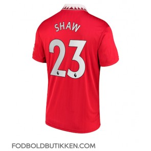 Manchester United Luke Shaw #23 Hjemmebanetrøje 2022-23 Kortærmet